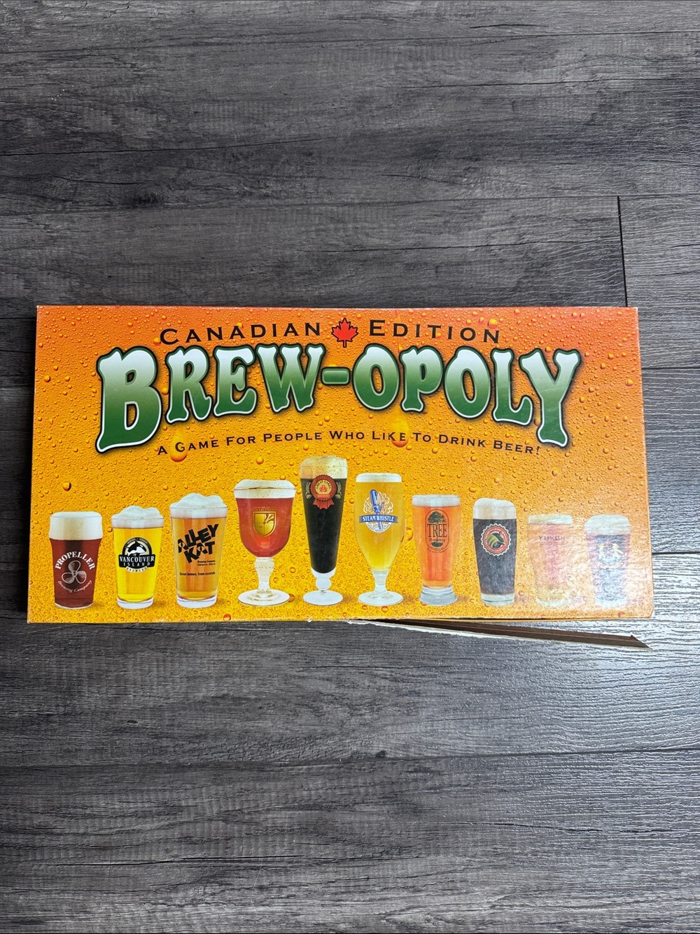 Brew-Opoly Canadian Edition Board Game - Vintage 2004
